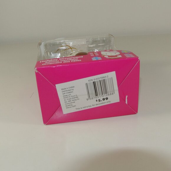 HELLO KITTY Vintage Christmas Decoration Ornament In Original Box Candy Cane - Picture 5 of 5